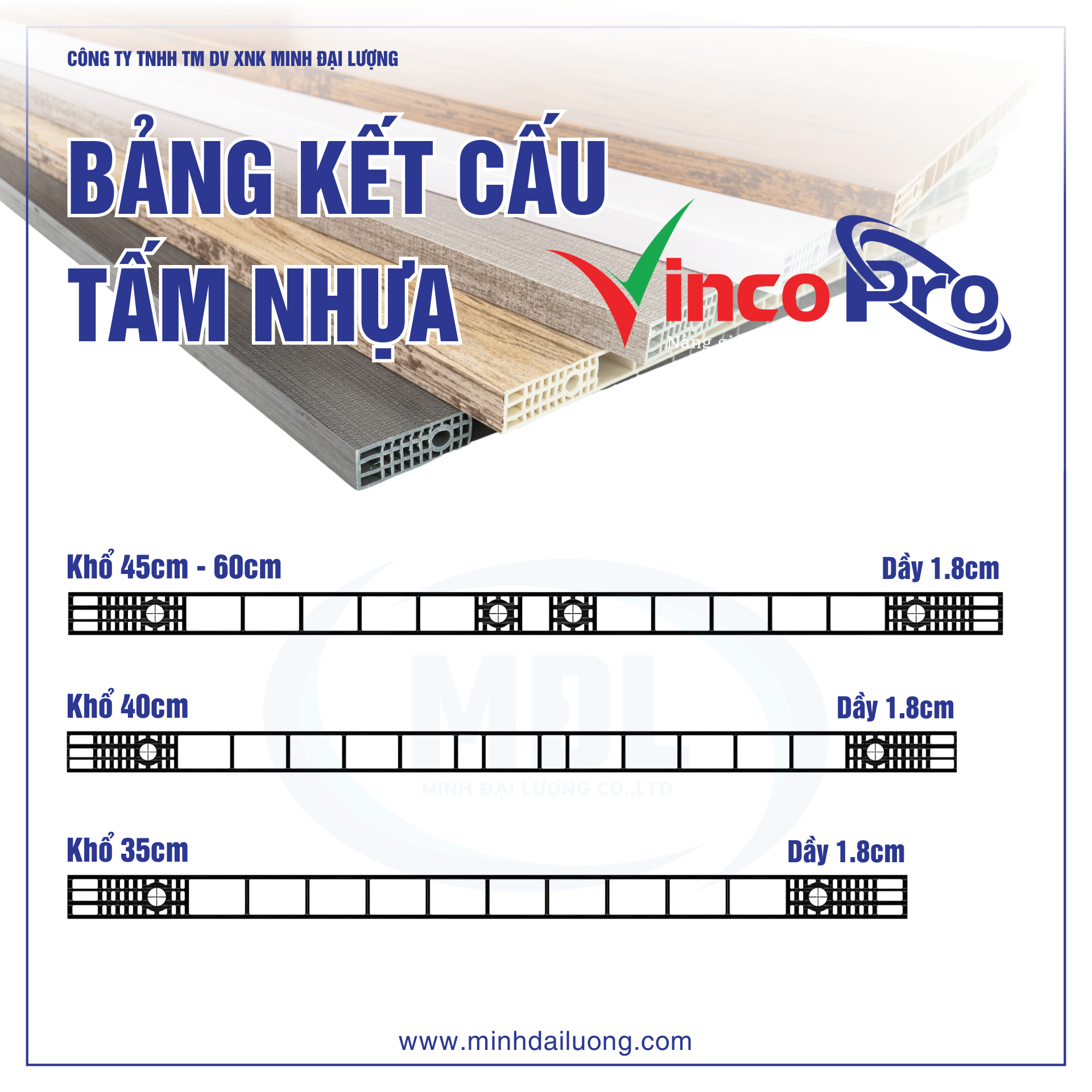 Kết cấu tấ nhựa VincoPro - Tủ nhựa Bình Dương
