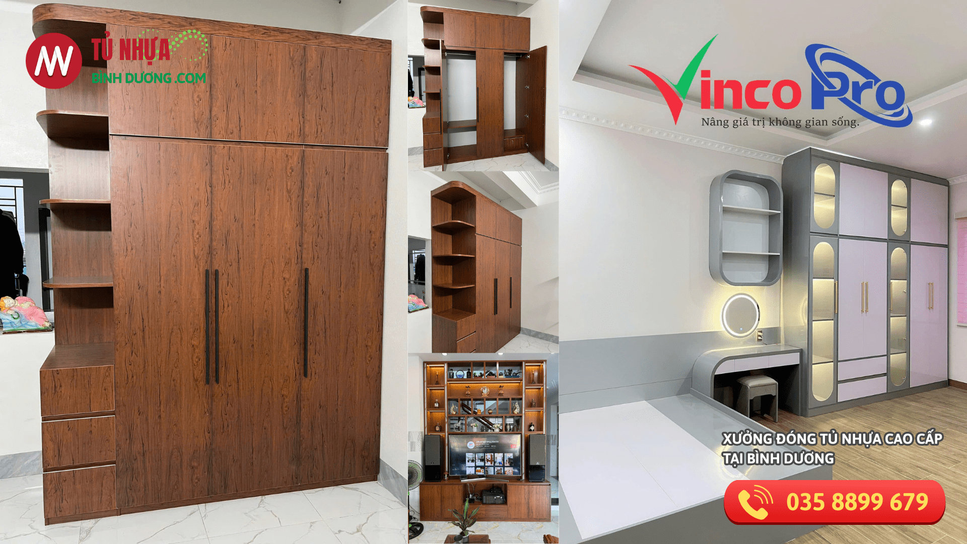 Xưởng đóng tủ nhựa VincoPro Bình Dương giá rẻ chất lượng