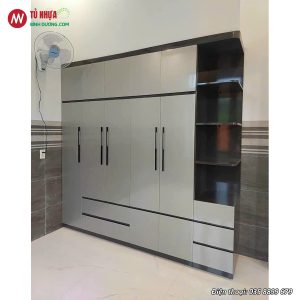 Tủ quần áo nhựa VincoPlast màu xám ghi vc19 vc35 đẹp - Tủ nhựa Bình Dương . com