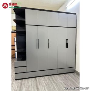 Tủ quần áo nhựa VincoPlast màu xám ghi vc19 vc35 đẹp - Tủ nhựa Bình Dương . com