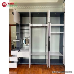 Tủ quần áo nhựa VincoPlast màu xám ghi vc19 vc35 đẹp - Tủ nhựa Bình Dương . com