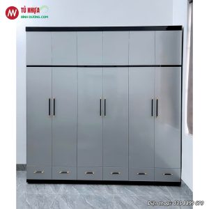 Tủ quần áo nhựa VincoPlast màu xám ghi vc19 vc35 đẹp - Tủ nhựa Bình Dương . com
